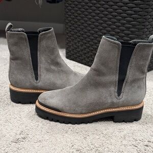 Marc Fisher Gray Suede Ankle Booties
